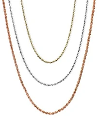 18 22 Diamond Cut Rope Chain Necklace 2 1 2mm In 14k Gold White Gold Or Rose Gold