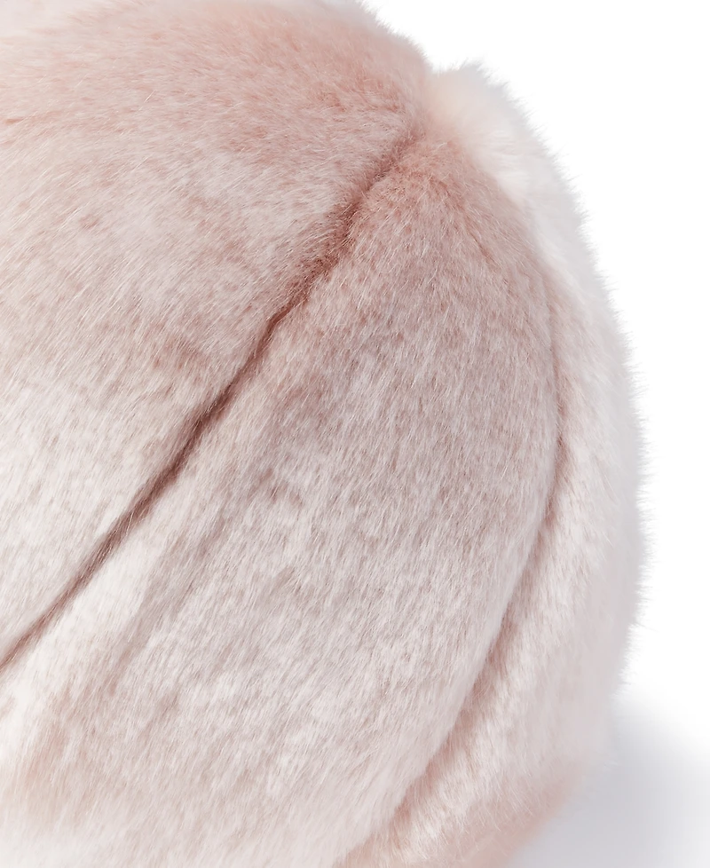 Hotel Collection Lynx Faux Fur Decorative Pillow, 10" Round, Exclusively at Macy's