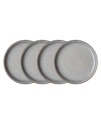 Denby Studio Grey 4 Piece Coupe Dinner Plate Set