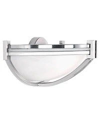 Deco Modern Wall Light Sconce Brushed Nickel Silver Hardwired 13 3/4" Wide Fixture Curved Line Marbleized Glass Shade Bedroom Bathroom Bedside Living