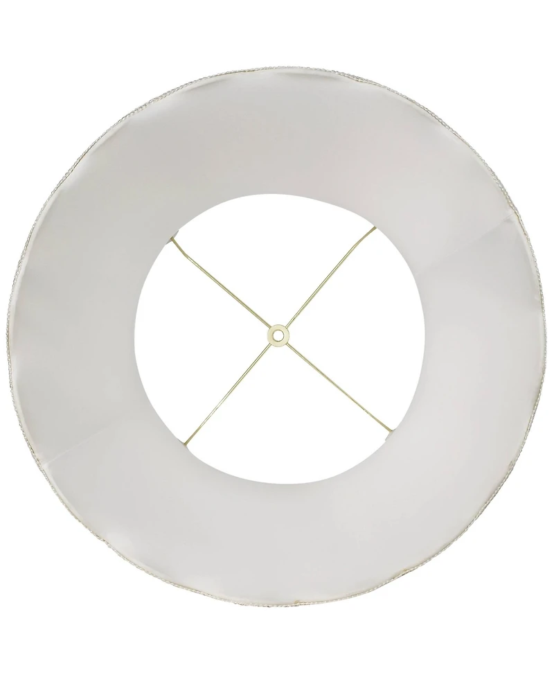 Imperial Shade Creme Large Scallop Bell Lamp Shade 14" Top x 20" Bottom x 20" Slant x 19.75 High (Spider) Replacement with Harp and Fin