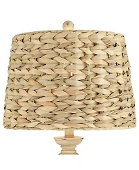 Regency Hill Carlisle Modern Coastal Table Lamps 26 1/2" High Set of 2 Beige Sea Grass Tapered Drum Shade for Bedroom Living Room Bedside Nightst
