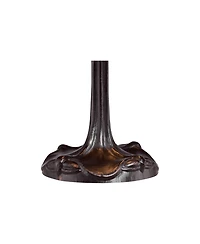 Robert Louis Tiffany Traditional Table Lamp 24.75" High Bronze Tropical Birds Stained Glass Shade for Living Room Family Bedroom Nightstand
