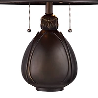Robert Louis Tiffany Art Deco Accent Table Lamp 19" High Bronze Pottery Natural Mica Shade for Bedroom Bedside Nightstand Office