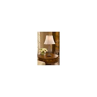 Traditional Country Cottage Table Lamp 25" High Antique Gold Leaves Petite Vase Off White Rectangular Shade Decor for Living Room Bedroom House Bedsid