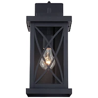 John Timberland Woodland Park Outdoor Wall Light Fixture Black Dusk To Dawn 15" Clear Glass for Post Exterior Barn Deck House Porch Yard Patio Ho