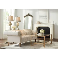 Barnes and Ivy Luke Traditional Table Lamp 33 3/4" Tall Mercury Glass with Nightlight Led Off White Mist Fabric Bell Shade for Bedroom Living Roo