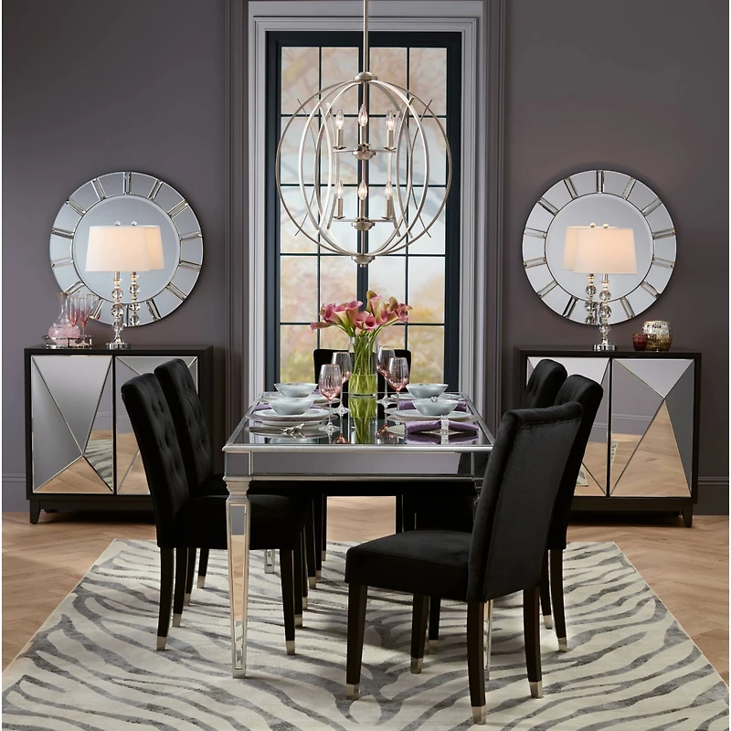 360 Lighting Solange 25" High Modern Glam Table Lamps Set of 2 Silver Finish Stacked Crystal White Shade Living Room Bedroom