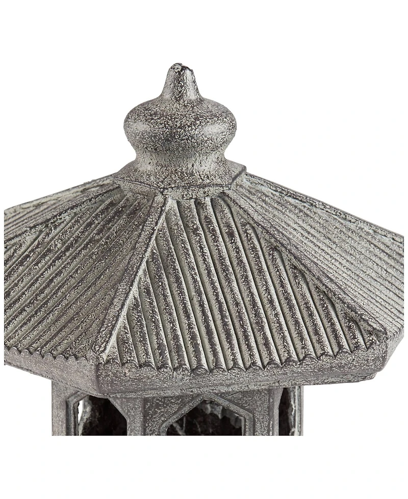 John Timberland Pagoda Statue Sculpture Asian Japanese Garden Decor Indoor Outdoor Front Porch Old Faux Stone Finish 16 1/2" Tall