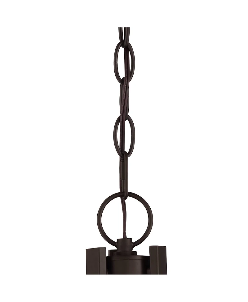 Regency Hill Mallot Oil Rubbed Bronze Pendant Chandelier 20" Wide Industrial Champagne Glass Bowl Shade 4-Light Fixture for Dining Room Kitchen I