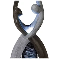Dancing Couple 57" High Large Modern Indoor Outdoor Decor Faux Stone Floor Fountain with Light Led Outside
