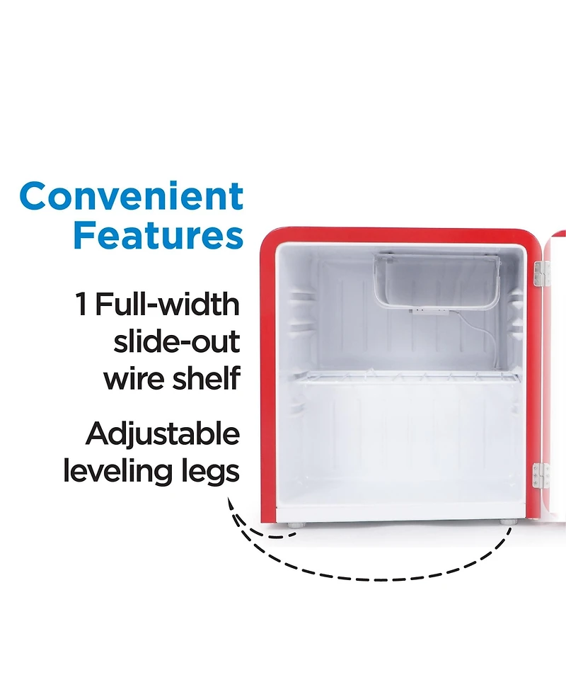 1.6 Cu. Ft. Retro Refrigerator,Red