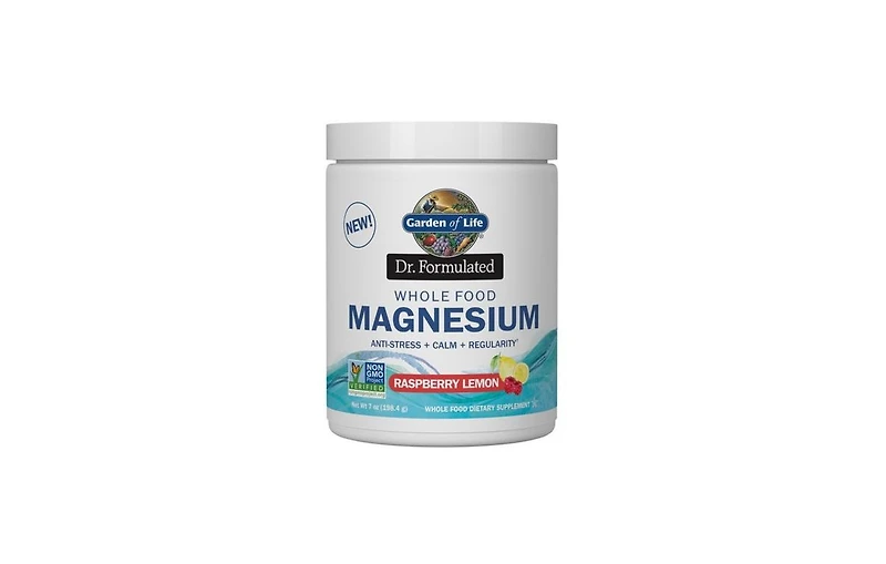 Garden of Life Dr. Formulated Magnesium Powder, Raspberry Lemon, 7 Oz