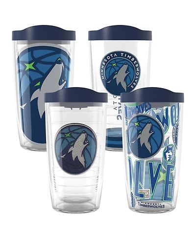 Tervis Tumbler Minnesota Timber wolves Four-Pack 16oz. Classic Tumbler Set