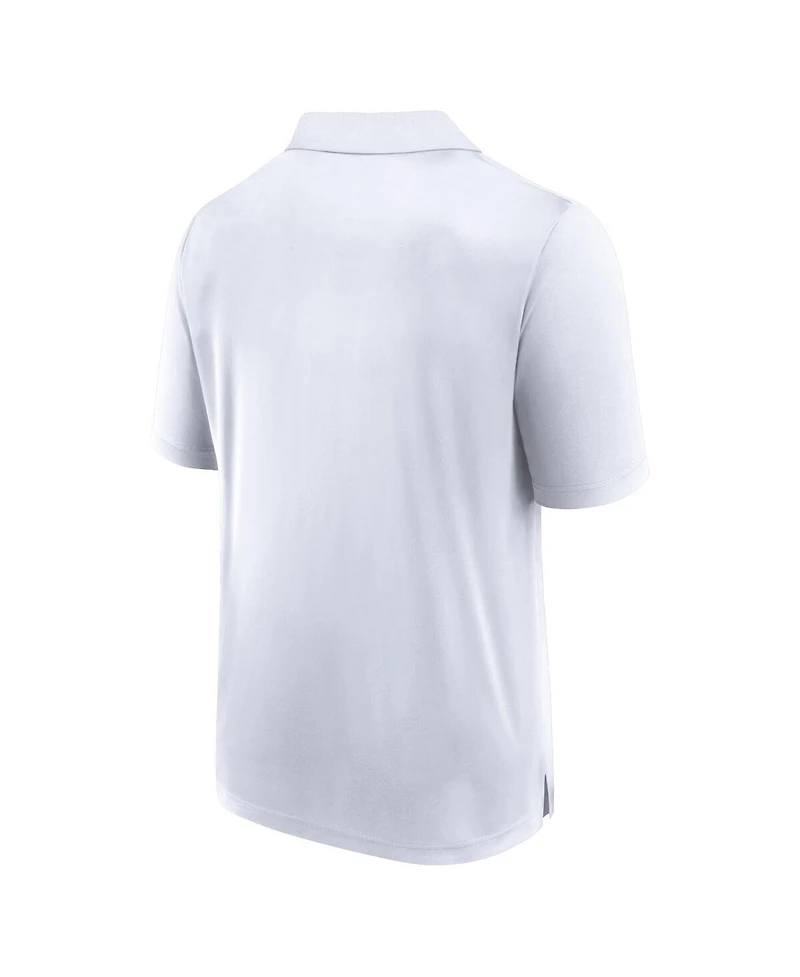 Fanatics Men's White Charlotte Fc Line Up Fade Polo Shirt