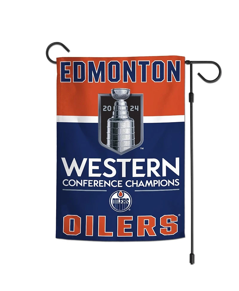 WinCraft Edmonton Oilers 2024 Western Conference Champions 12" x 18" Double-Sided Garden Flag