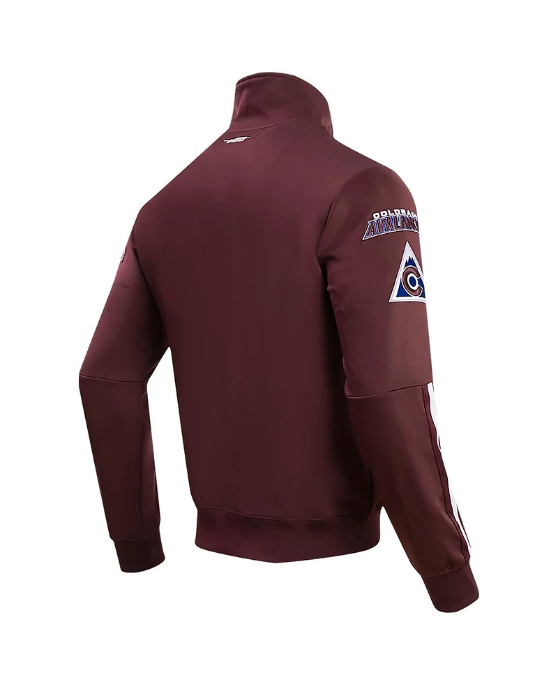 Pro Standard Men's Burgundy Colorado Avalanche Classic Chenille Full-Zip Track Jacket