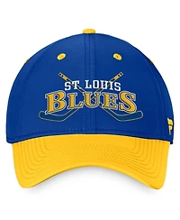 Fanatics Men's Blue/Gold St. Louis Blues Heritage vintage-like Flex Hat