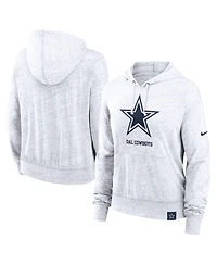 Nike Women's White Dallas Cowboys Gym Vintage-like Logo Pullover Hoodie