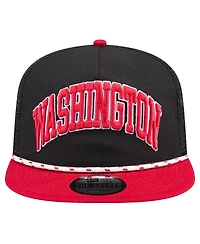 New Era Men's Black Washington Nationals Throwback Meshback Golfer Hat