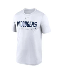 Nike Men's White Los Angeles Dodgers Knockout Legend Performance T-Shirt
