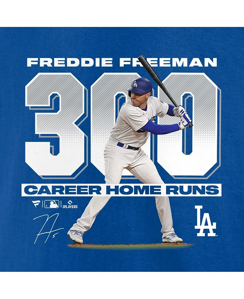 Fanatics Men's Freddie Freeman Royal Los Angeles Dodgers 300 Career Home Runs T-Shirt
