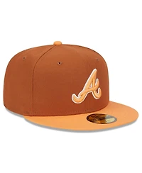 New Era Men's Brown/Orange Atlanta Braves Spring Color Basic Two-Tone 59FIFTY Fitted Hat