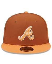 New Era Men's Brown/Orange Atlanta Braves Spring Color Basic Two-Tone 59FIFTY Fitted Hat