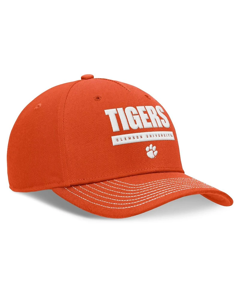 Nike Men's and Women's Orange Clemson Tigers 2024 Sideline Rise Adjustable Hat