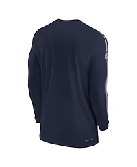 Nike Men's Navy Dallas Cowboys Sideline Coach Uv Performance Long Sleeve T-Shirt