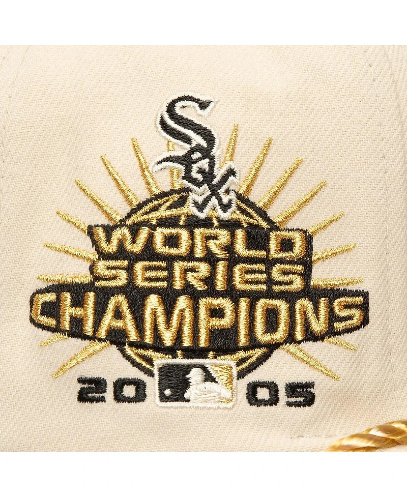 Mitchell & Ness Men's Cream Chicago White Sox Golden Ivory Snapback Hat
