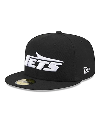 New Era Men's Black New York Jets Omaha 59FIFTY Fitted Hat