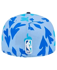 New Era Men's Blue Denver Nuggets Palm Fronds 2-Tone 59FIFTY Fitted Hat