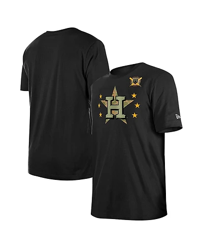 New Era Men's Black Houston Astros 2024-Armed Forces Day T-Shirt