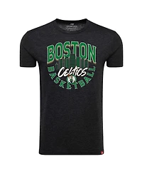 Sportiqe Men's and Women's Heather Black Boston Celtics Comfy Super Soft Tri-Blend T-Shirt