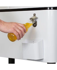 Mobile Cooler Cart - White