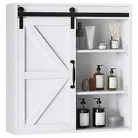 kleankin Farmhouse Bathroom Wall Cabinet, Medicine Cabinet,