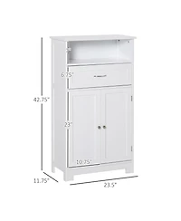 kleankin Bathroom Storage Cabinet with Drawer and Shelf,