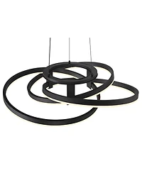 Possini Euro Design McKenna Sanded Black Pendant Light 26 1/2" Wide Modern Ribbon Led Fixture for Dining Room House Kitchen Island
