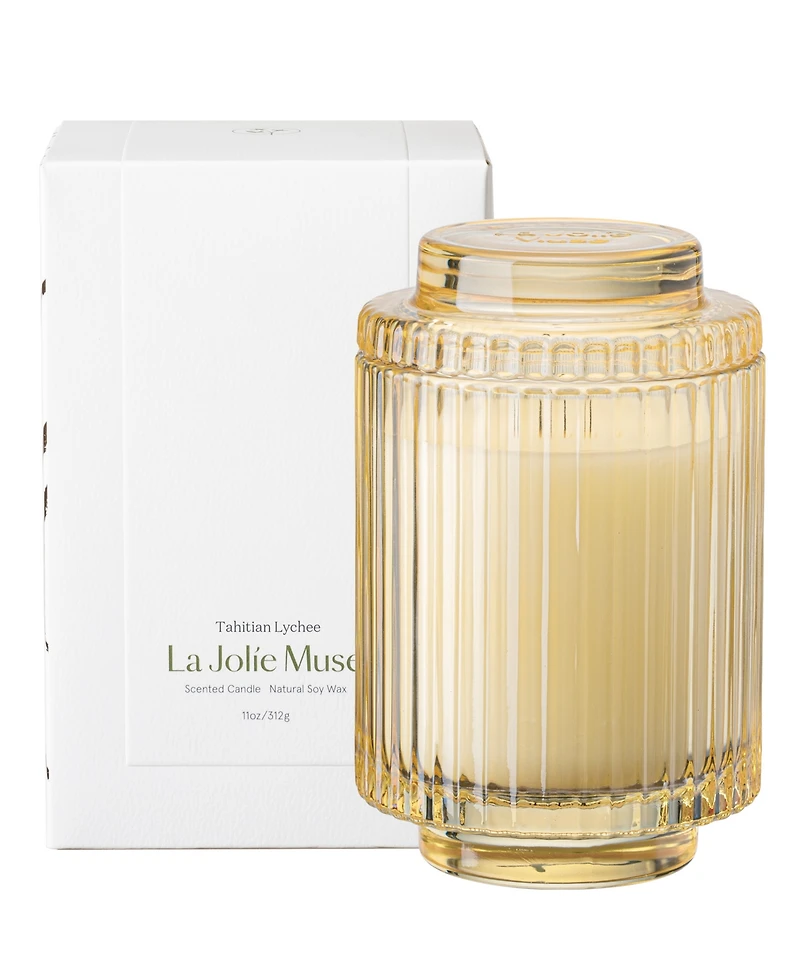La Jolie Muse Amelie Candle, Tahitian Lychee, 11 oz