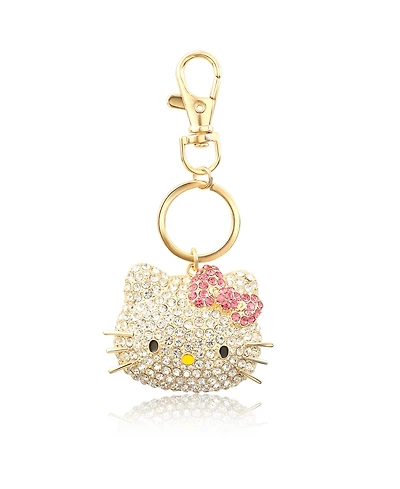 Hello Kitty Sanrio Face Pave 3D Bling Keychain - Bag Charm, Backpack Accessories, Travel Collectible Gift Keychains