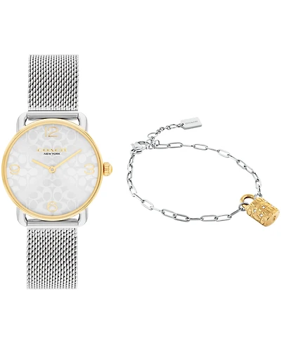 Coach Women's Two-Tone Elliot Stainless-Steel Watch Set 28mm