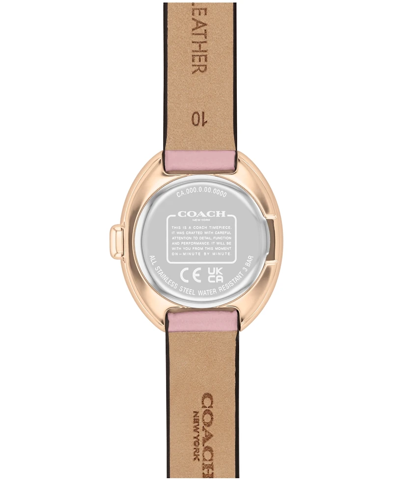 Coach Women's Blush Sammy Leather Watch 22.5mm