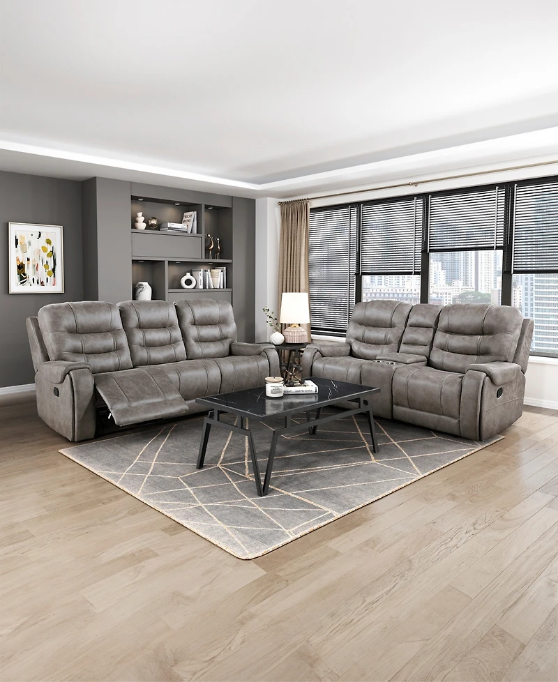 Homelegance White Label Gabi 87" Double Reclining Sofa
