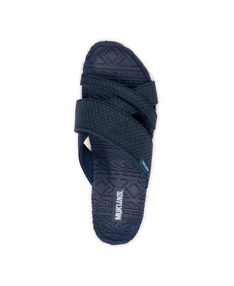 Muk Luks Women's Sassy Cross-Over Slide Sandal