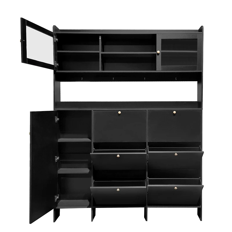 Streamdale Multifunctional Shoe Cabinet with Storage & 6 Drawers