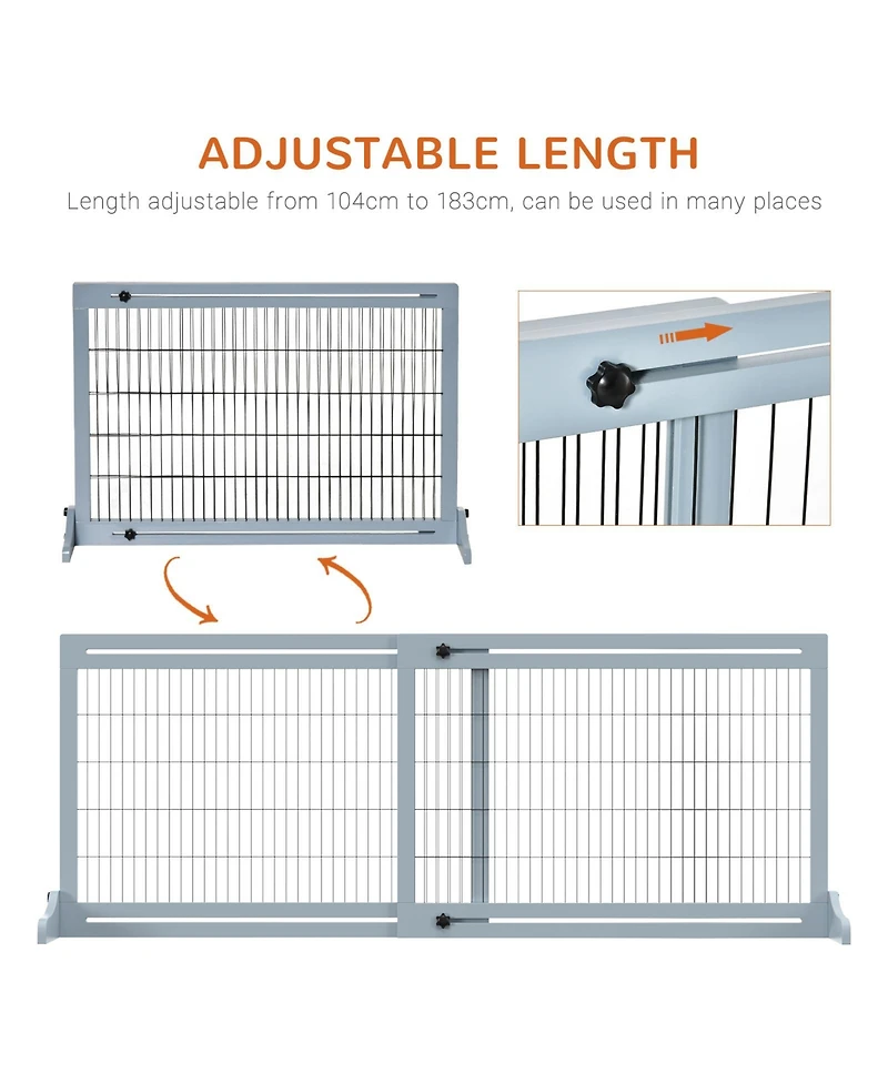 Streamdale Furniture Retractable Wooden Pet Gate for Easy Access Control