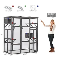 Streamdale Extra Large Cat Cage - Gray