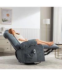 Streamdale 8-Point Massage Recliner with Heat, Rocking, Usb Charging, and Storage