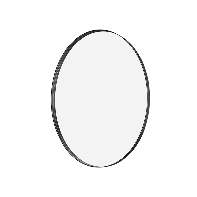 Homlux Oval Wall Mounted Mirror 26"x38" in Black